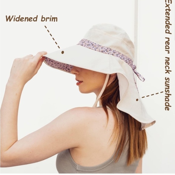 NWT Sun Hats Foldable Wide Brim Boonie Hat Adjustable UV Protection Fishing - Picture 2 of 7